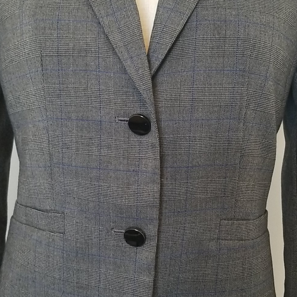 Calvin Klein Glen Plaid 2 Button Jacket NWT SZ 2 - Picture 4 of 16